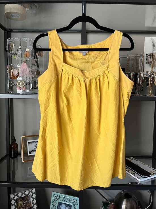 J. Jill Tops - J. Jill Yellow Silk/Cotton Blend Tank